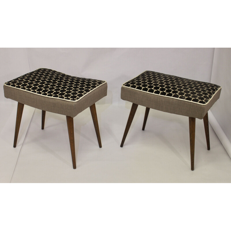 Pair of Scandinavian vintage stools  1960s