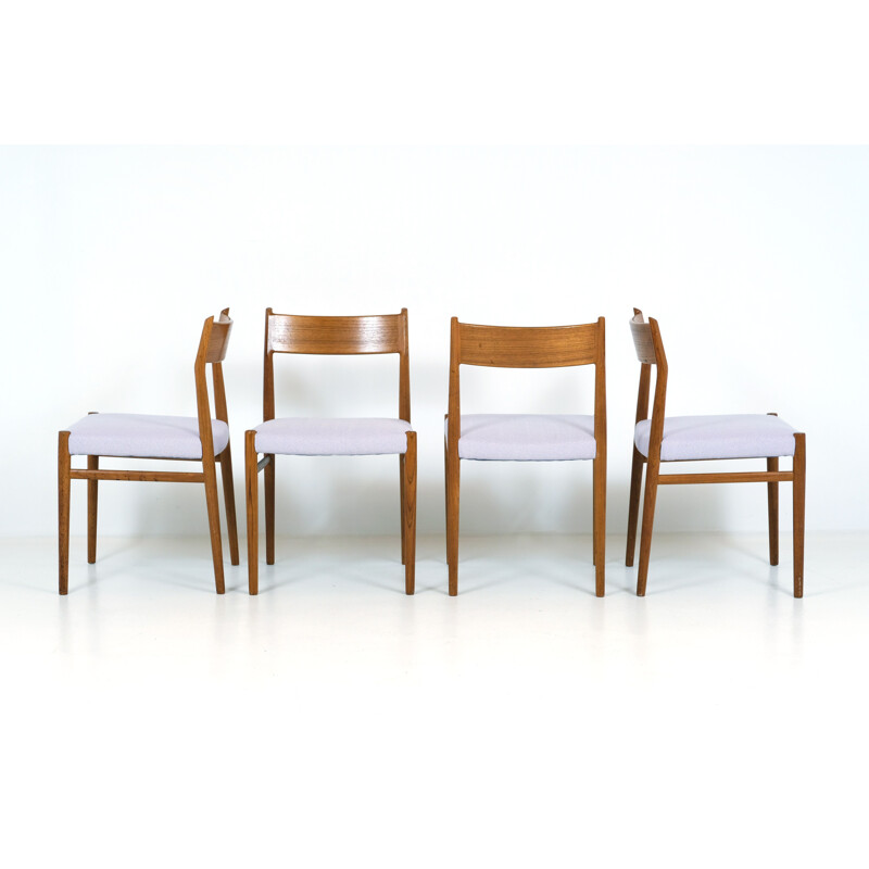 Conjunto de 4 cadeiras de teca vintage por Arne Vodder Edition Sibast 1960