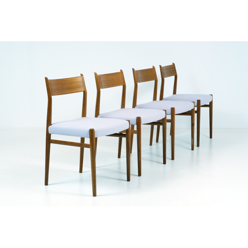 Set van 4 vintage teakhouten stoelen van Arne Vodder Editie Sibast 1960