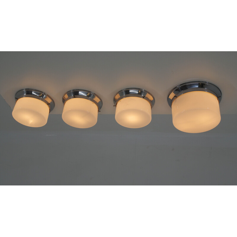 Set of 4 vintage Flush Mounts Type 5841 Attributed to Adolf Loos for IAS, 1920s