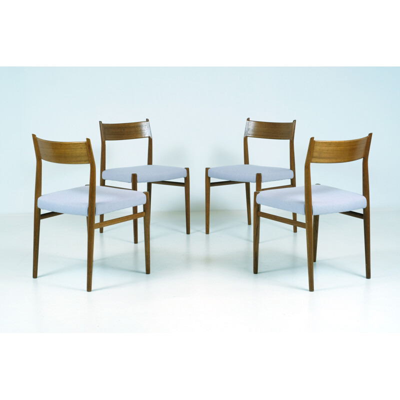 Set van 4 vintage teakhouten stoelen van Arne Vodder Editie Sibast 1960