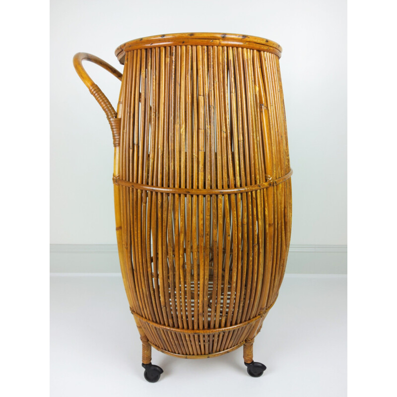 Vintage serving bar Bamboo Rattan 1960