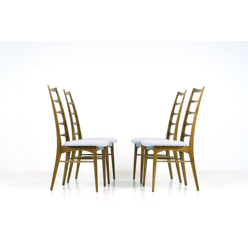 Set of 4 vintage Liz chairs by Niels Koefoed, 1960