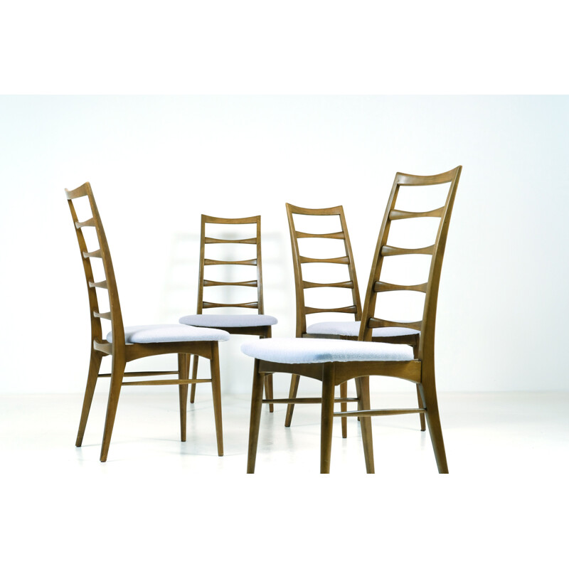 Set of 4 vintage Liz chairs by Niels Koefoed, 1960
