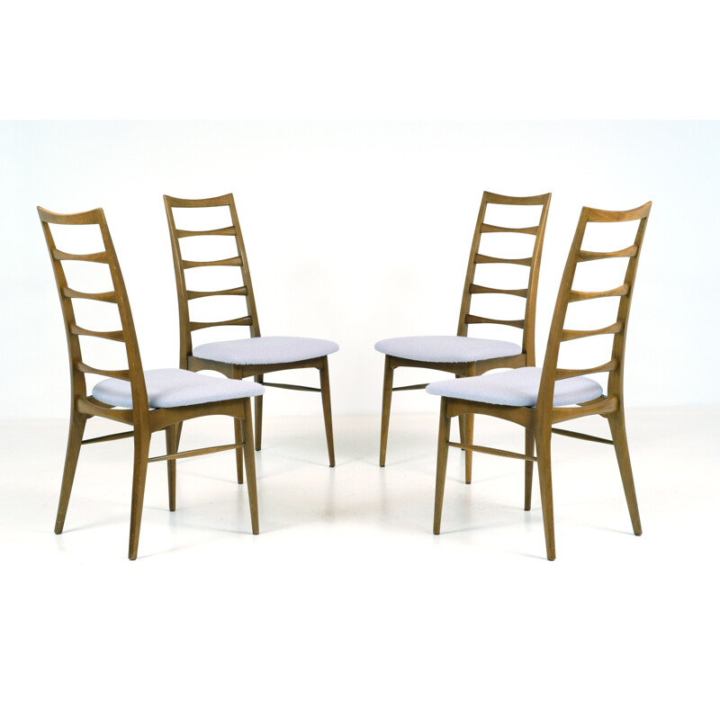 Set of 4 vintage Liz chairs by Niels Koefoed, 1960