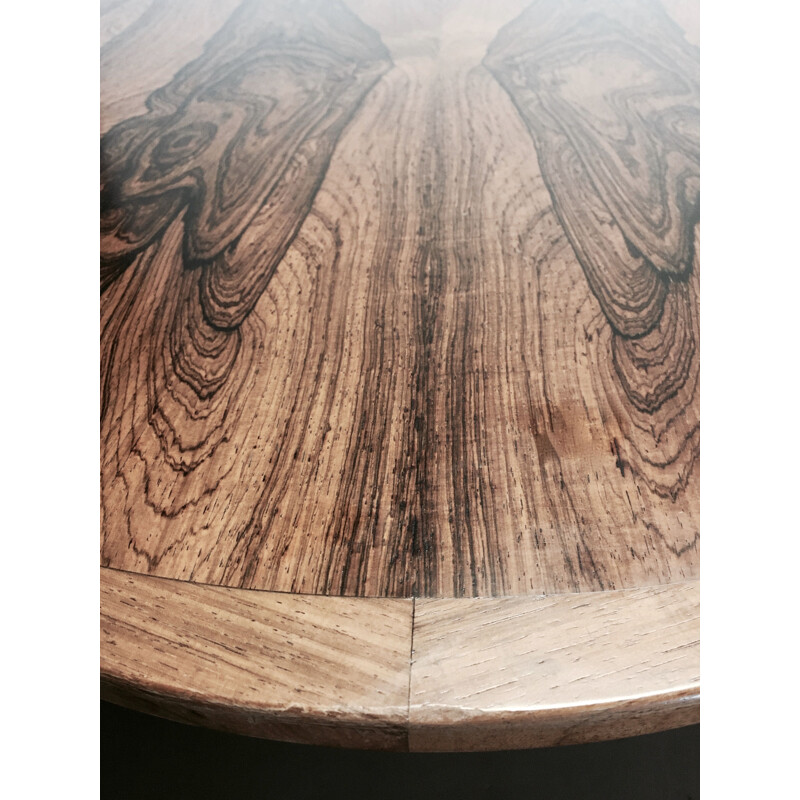 Vintage scandinavian rosewood table 1950