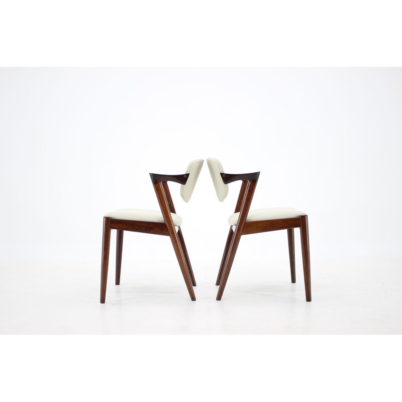 Set of 6 vintage Model 42 Rosewood Dining Chairs,Kai Kristiansen 1960s