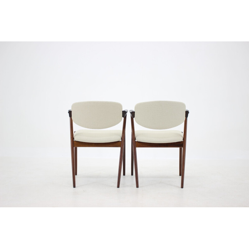 Set of 6 vintage Model 42 Rosewood Dining Chairs,Kai Kristiansen 1960s