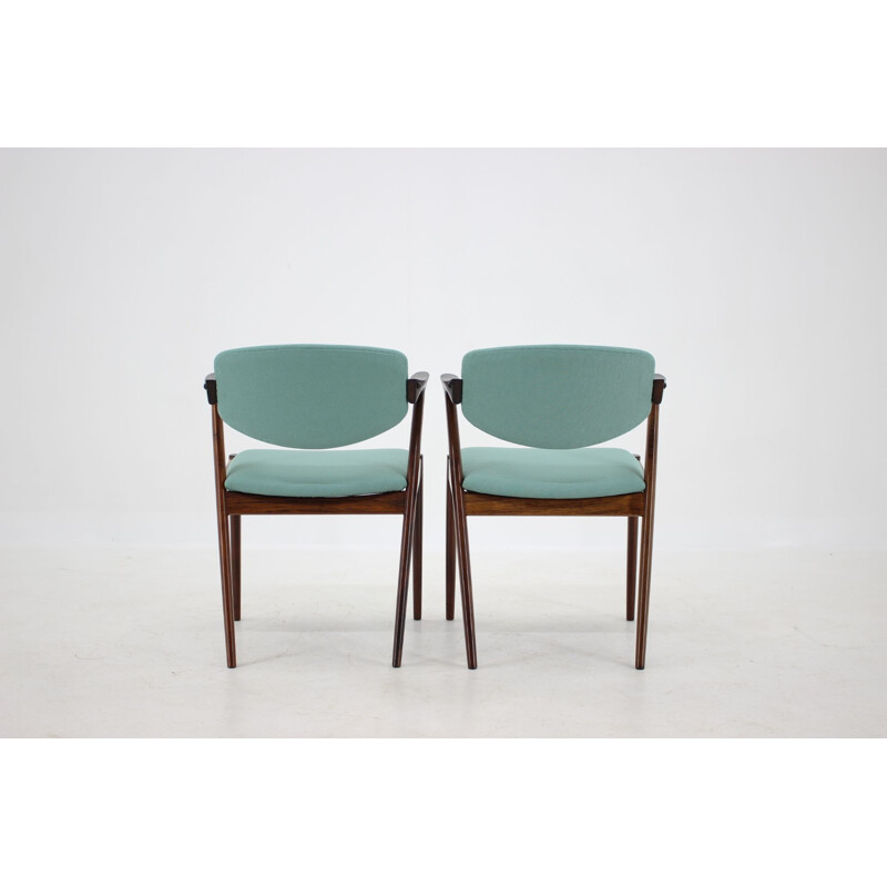 Set of 4 vintage Model 42 Rosewood Dining Chairs,Kai Kristiansen 1960s