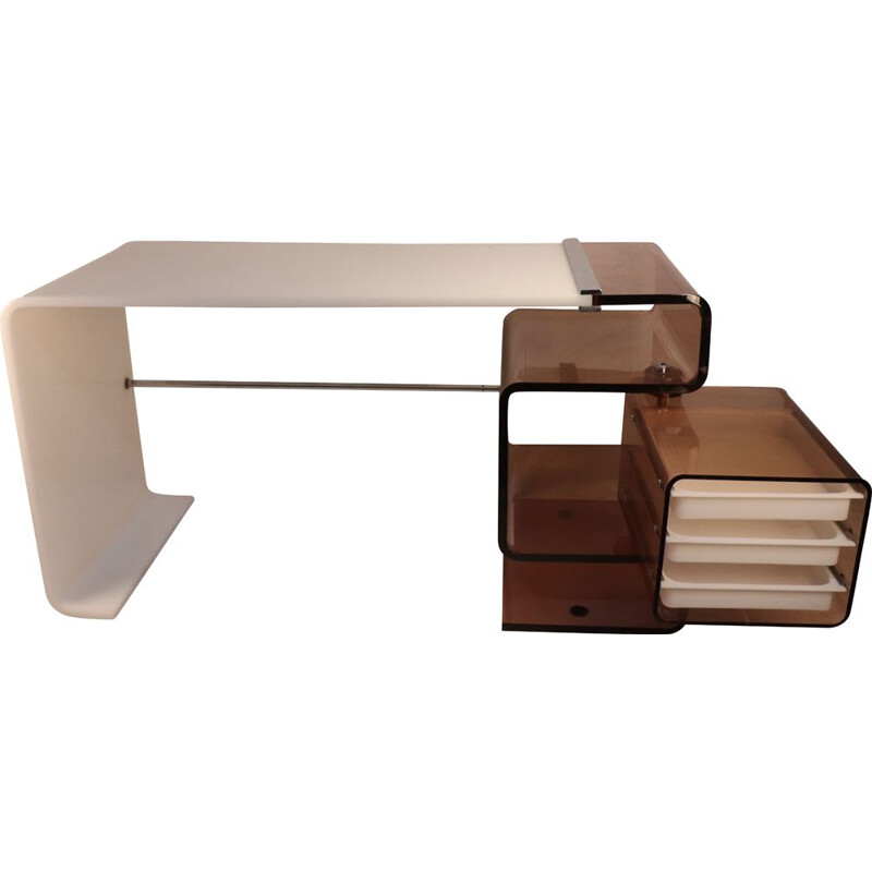 Vintage Plexiglas desk 1970