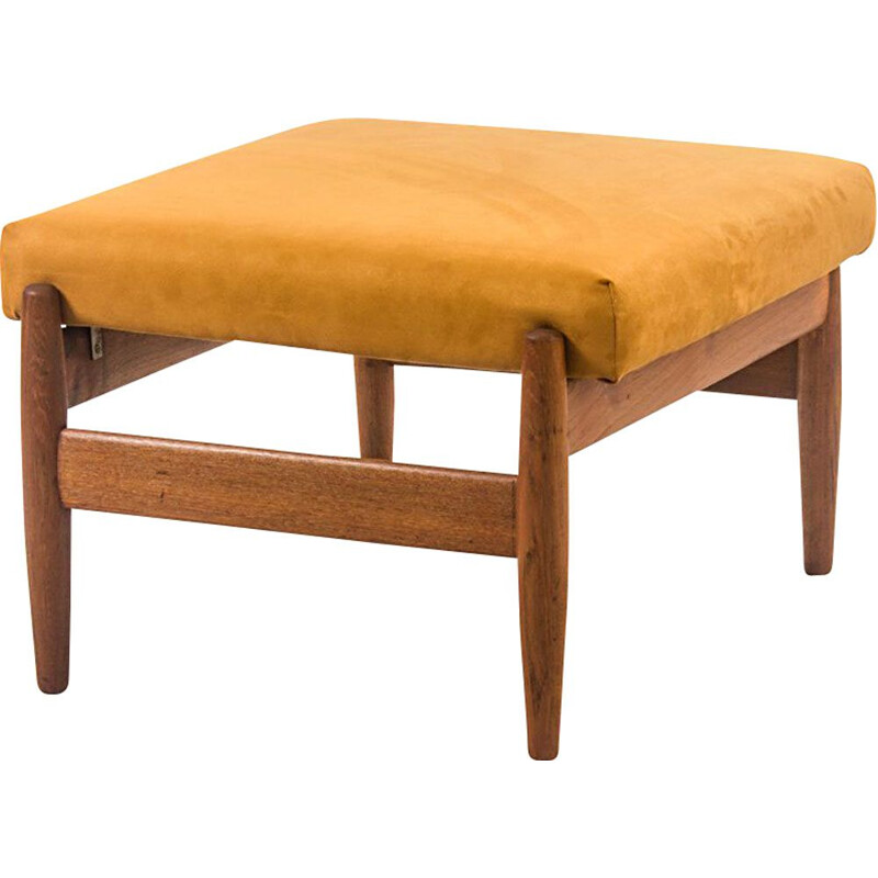 Vintage Teak Ottoman, Scandinavian 1960s