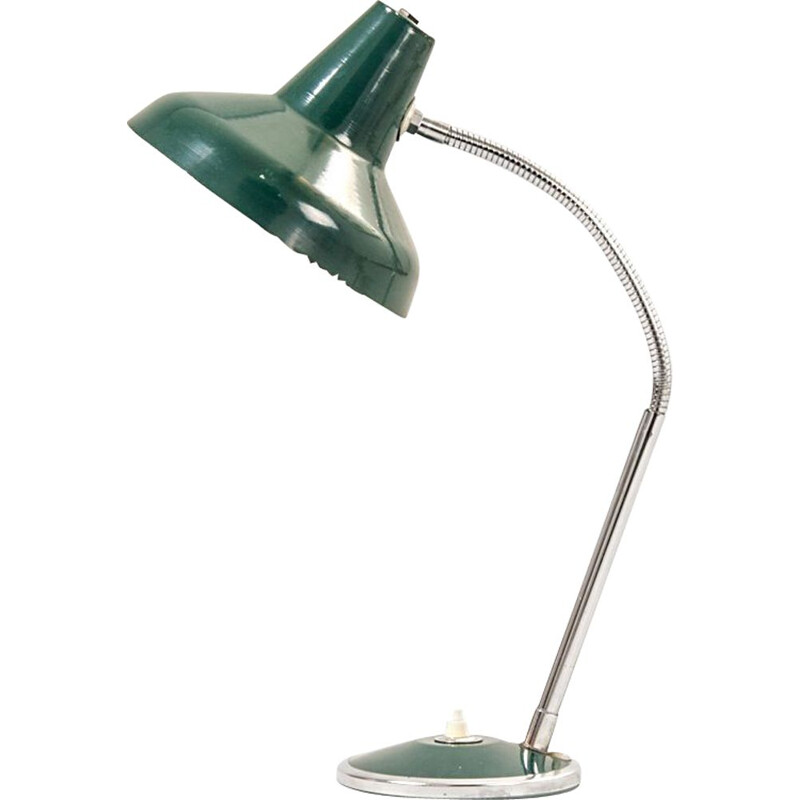 Vintage Green Table Lamp, 1950s