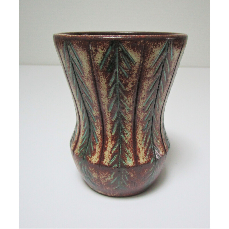 Vintage ceramic vase from Accolay 1970 plant decoration
