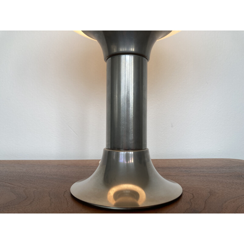 Midcentury chrome and glass Table Lamp Germany  1970s