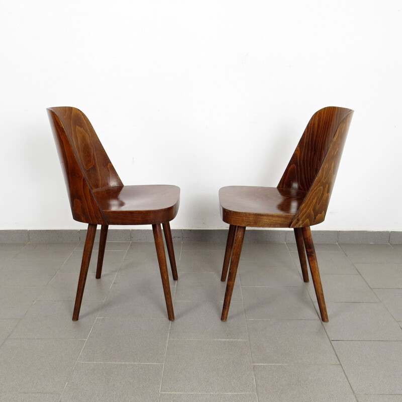 Pair of dining chair by Oswald Haertl Czechoslovakia 1960s