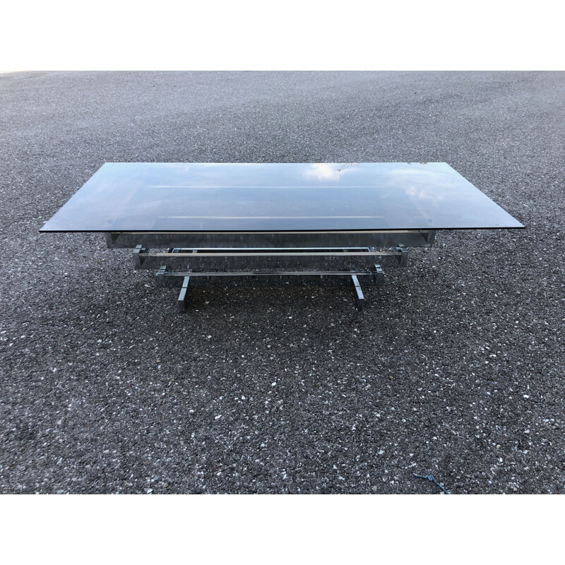 Vintage rectangular coffee table by David Hicks, Italy 1970