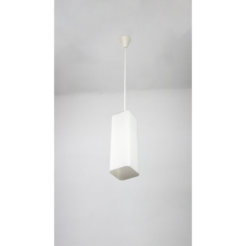 Vintage opaline glass hanging lamp Danish