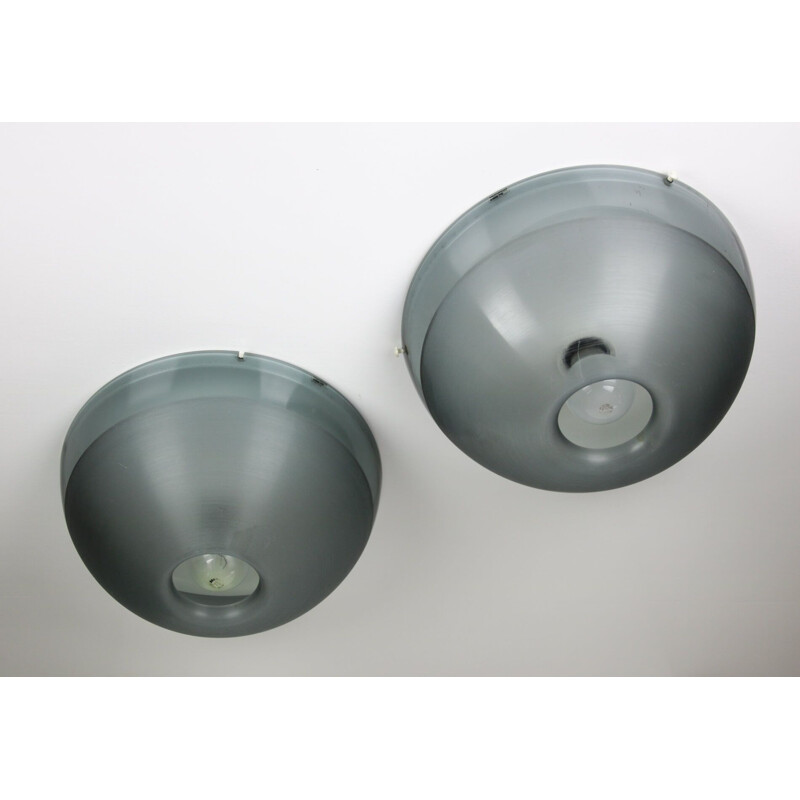 Pair of vintage ceiling lamps from Meblo