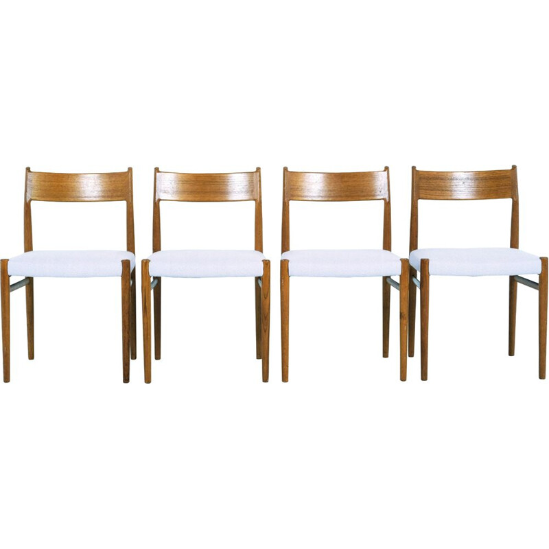 Set de 4 chaises vintage teck par Arne Vodder Edition Sibast 1960