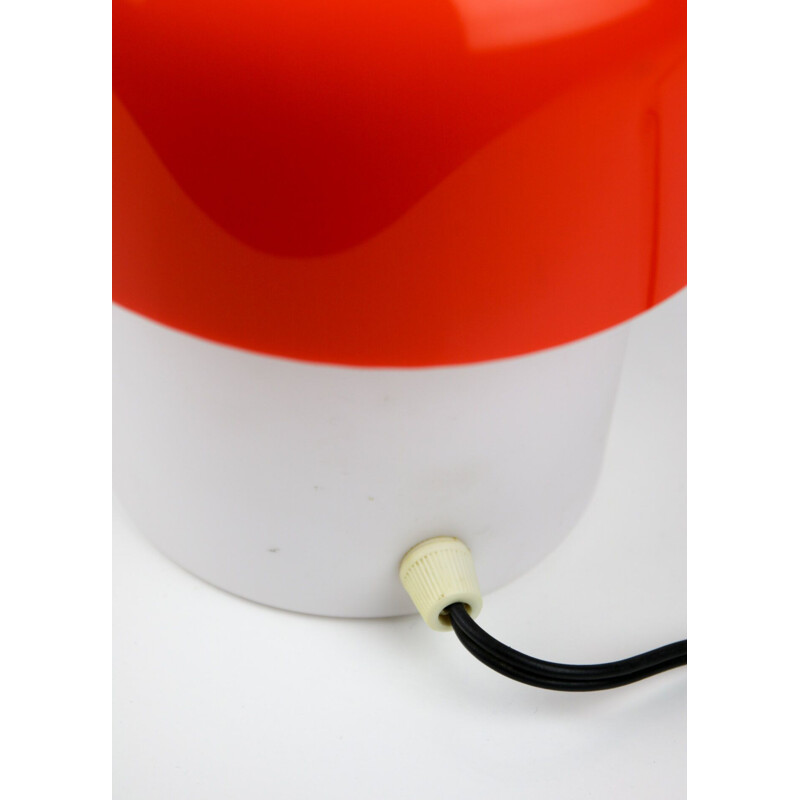 Mid-Century space age red table lamp from Luigi Massoni for Guzzini, 1970s