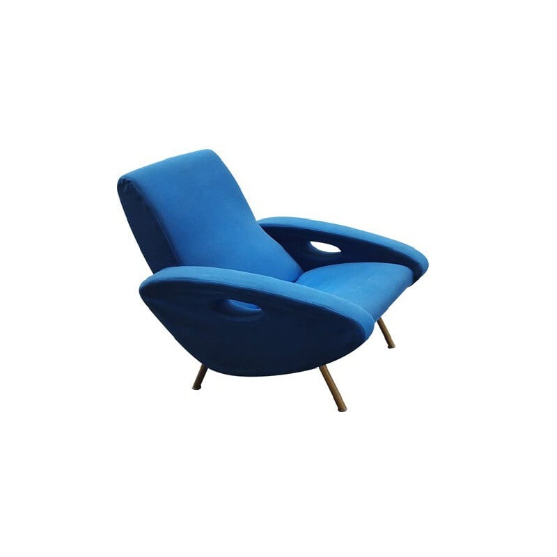 Blue Maurice Mourra armchair, François LETOURNEUR - 1955