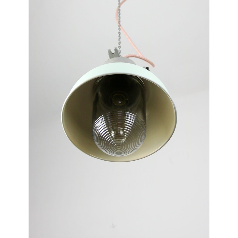Piccola lampada a sospensione industriale vintage di TEP