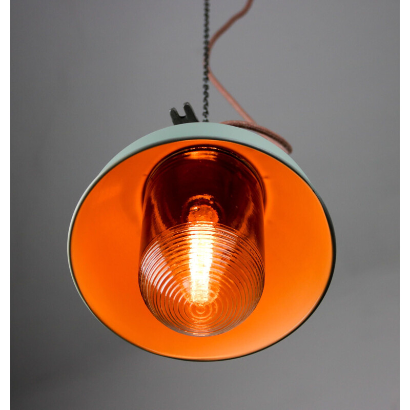 Small vintage industrial pendant lamp TEP