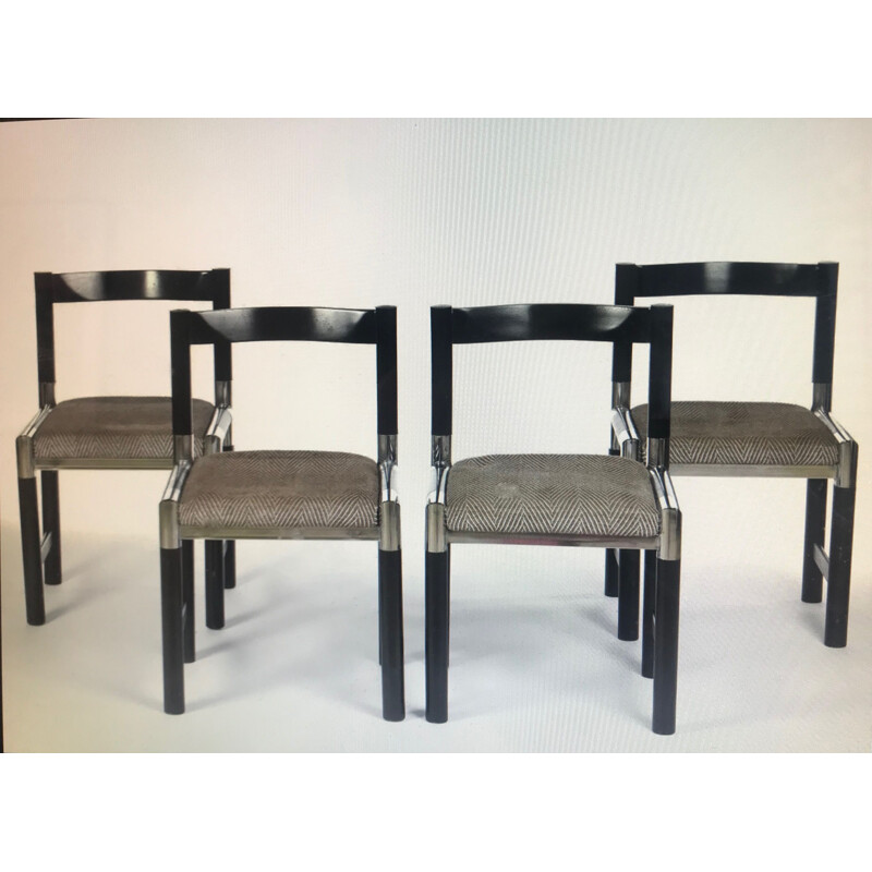 Lot de 4 chaises vintage design, Rodney Kinsman 1970