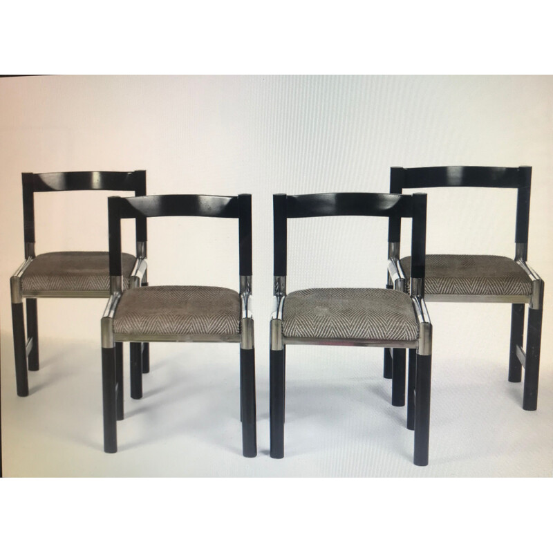 Set of 4 vintage design chairs, Rodney Kinsman 1970