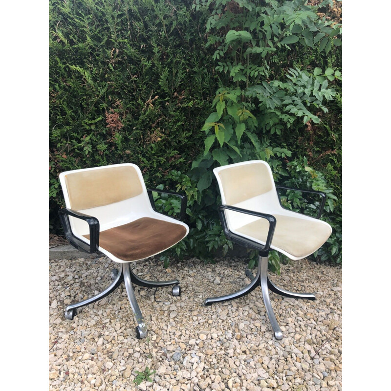 Pair of vintage armchairs Modus Tecno 1968