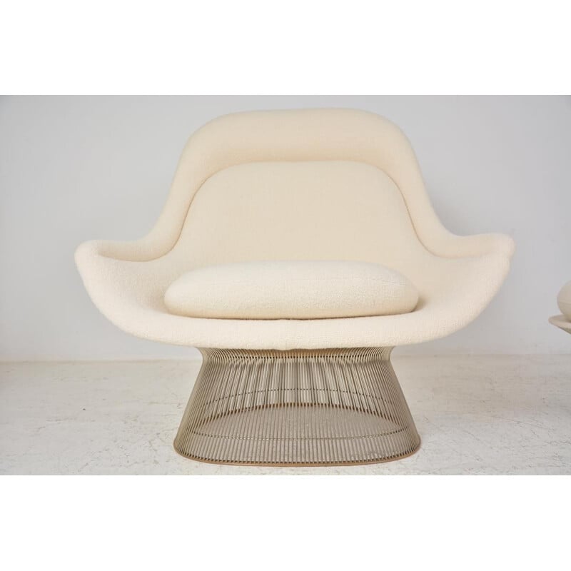 Fauteuil vintage et son ottoman par Warren Platner Edition Knoll international 1960