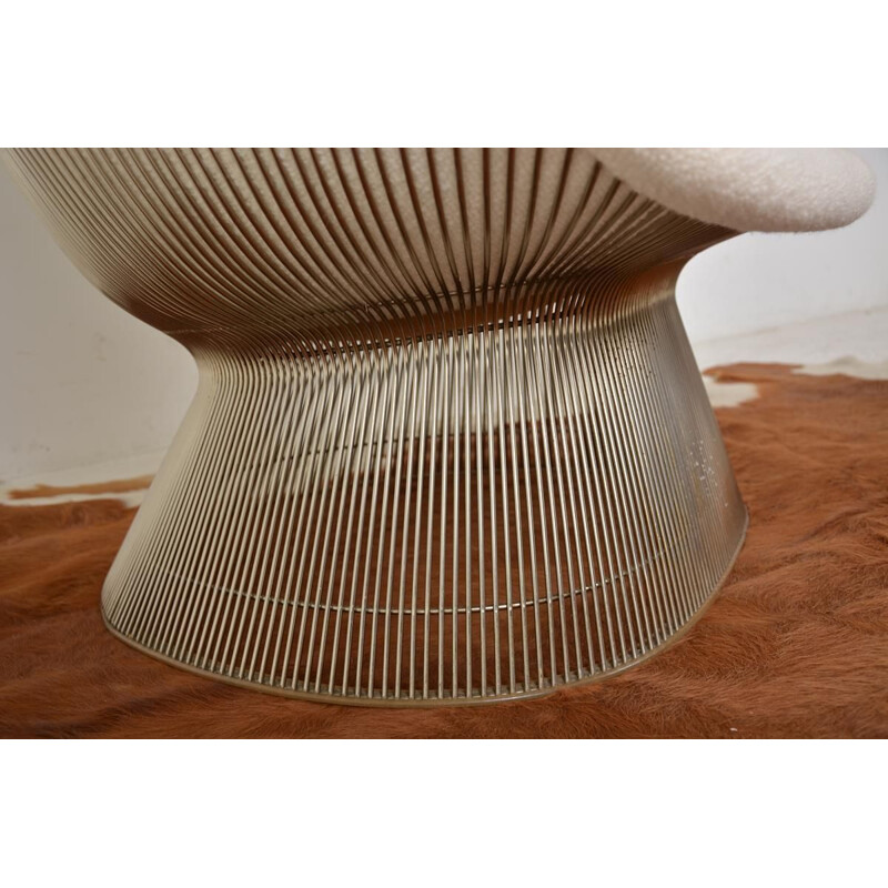 Vintage armchair and its ottoman by Warren Platner International Knoll Edition 1960