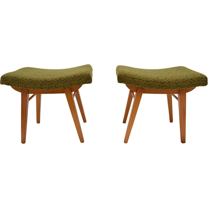 Pair of  Mid-century Footstools Ton,Czechoslovakia 1960s