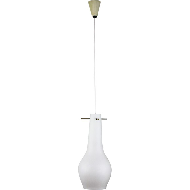 Vintage opaline glass hanging light Danish