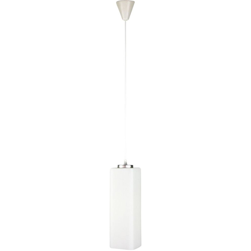 Vintage opaline glass hanging lamp Danish