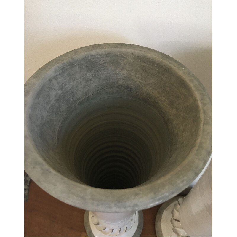 Paire de vase vintage en céramique 