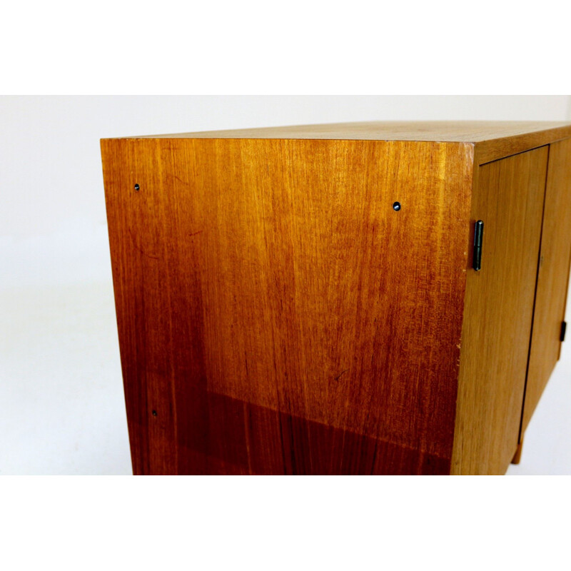 Scandinavian vintage teak and beech chest of drawers, Sweden 1950