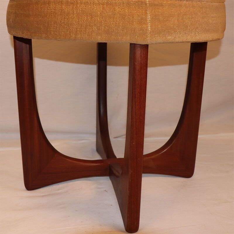 Tabouret vintage G Plan en teck scandinave 1960