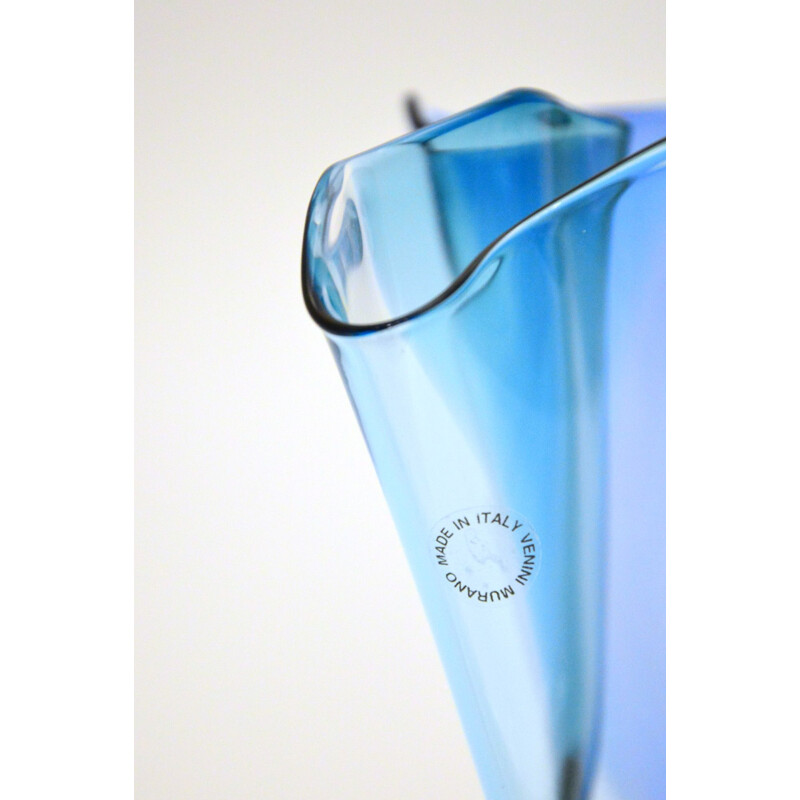 Vintage Glass Vase By Timo Sarpaneva For Venini Kukinto Murano 1991