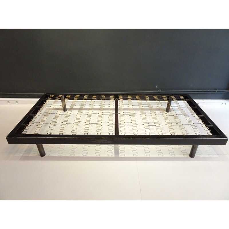 Vintage Bed "SCAL" n 450, 90cm wide, by Jean Prouvé