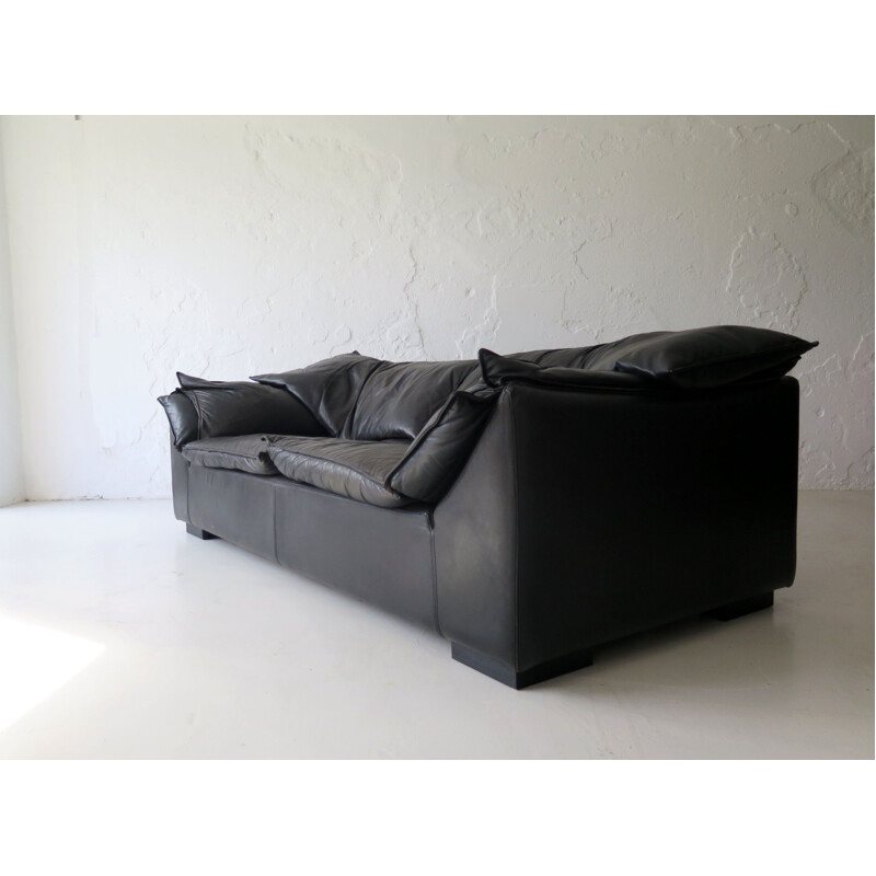 Vintage leather Monza sofa Danish 1970