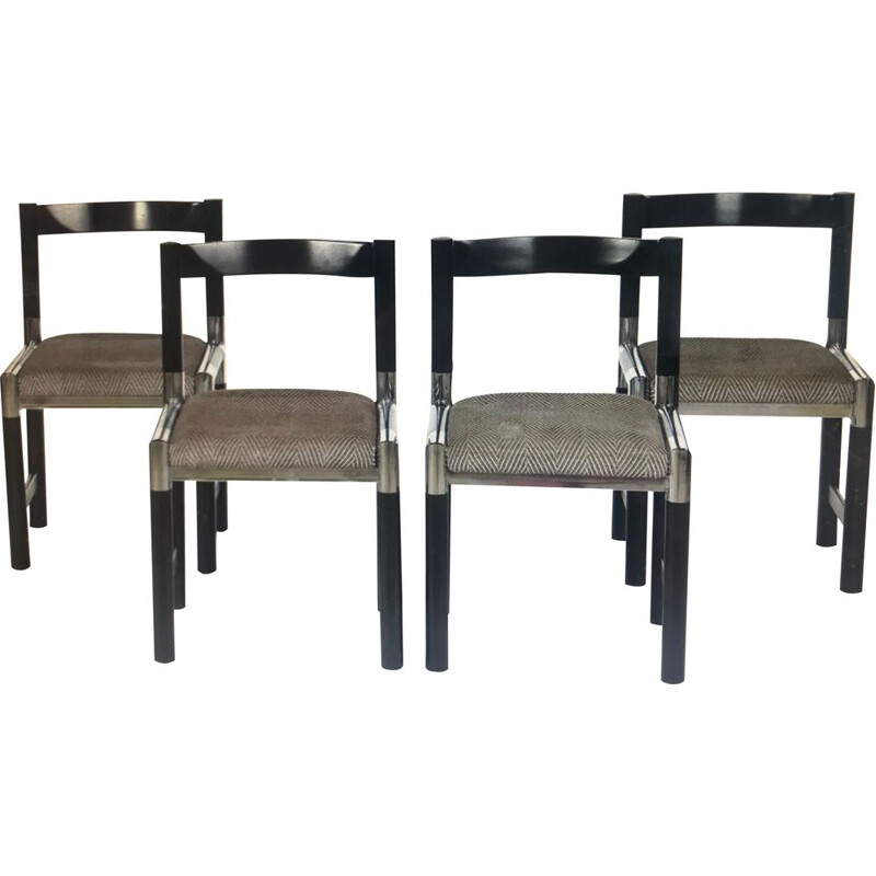 Set of 4 vintage design chairs, Rodney Kinsman 1970