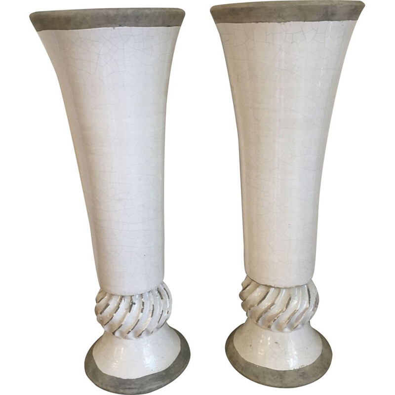 Pair of vintage ceramic vase 