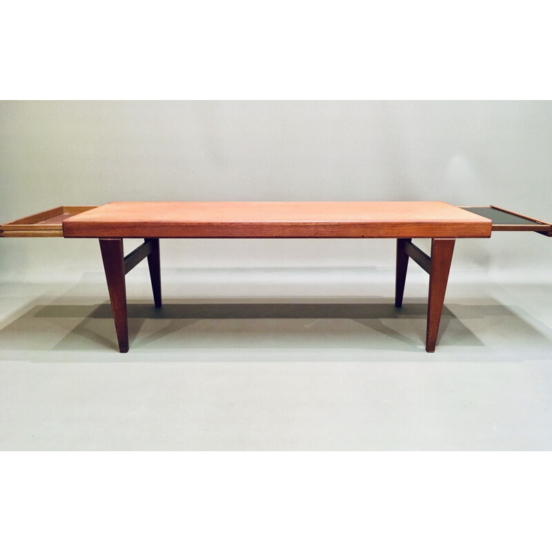 Vintage teak coffee table Johannes Andersen scandinavian 1950