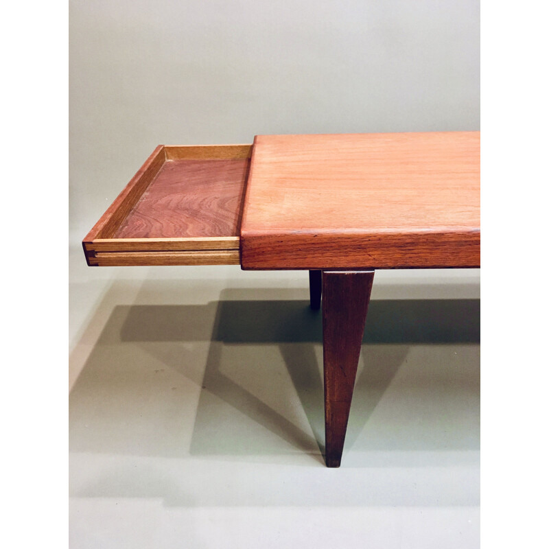 Vintage teak coffee table Johannes Andersen scandinavian 1950