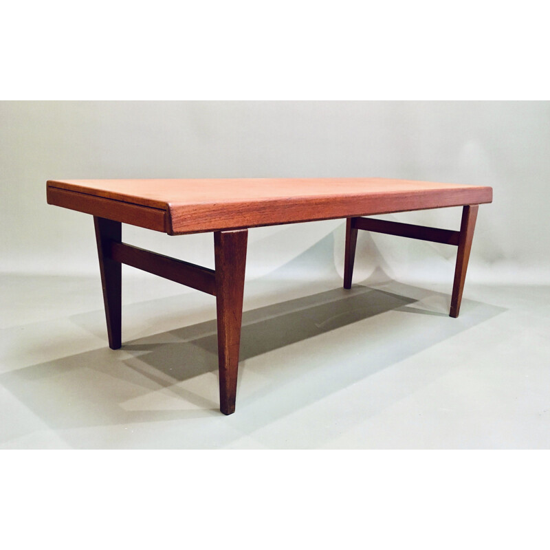 Vintage teak coffee table Johannes Andersen scandinavian 1950