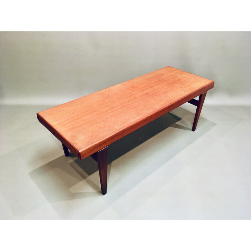 Vintage teak coffee table Johannes Andersen scandinavian 1950