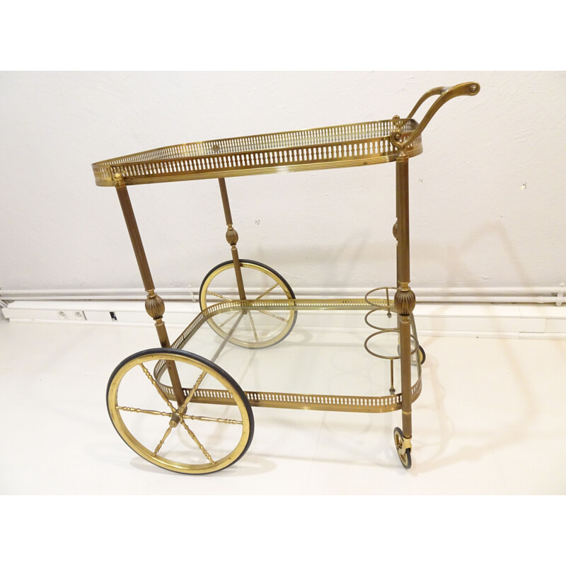 Vintage golden trolley Maison Jansen Neo classic 1970