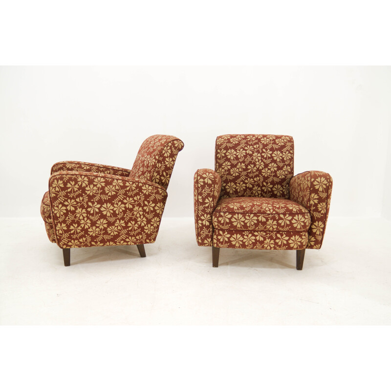 Paire de fauteuils vintage de Jindrich Halabala, 1955