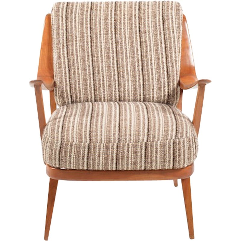 Knoll Antimott easychair in brown and beige - 1950s